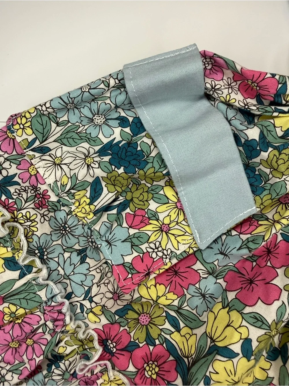 Girls Floral Ruffle Sundress in Yellow, Pink & Blue